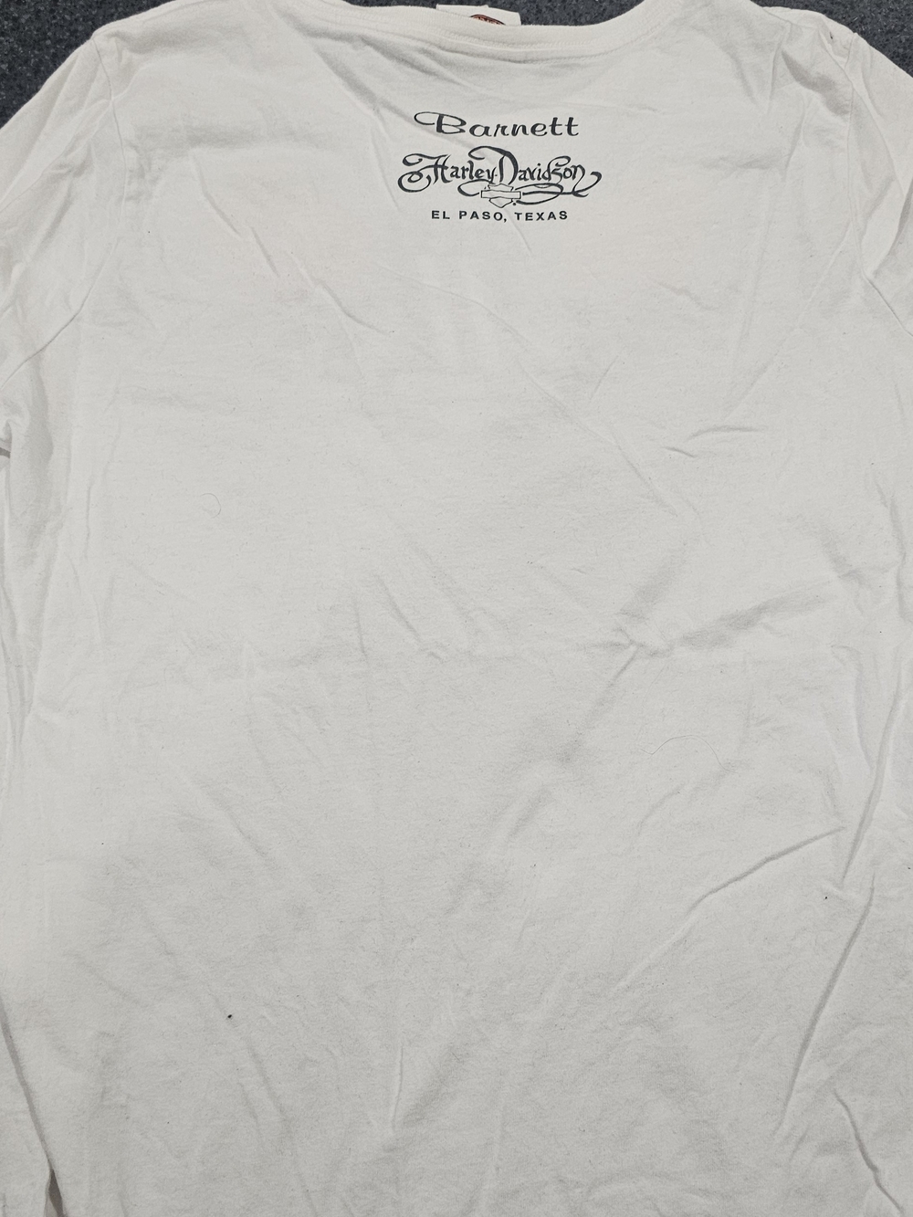 Harley-Davidson White Long Sleeve Tee with El Paso Script